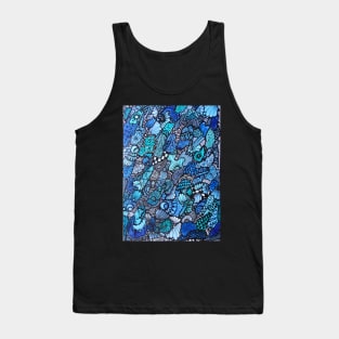 Blue Zen Doodle Tank Top